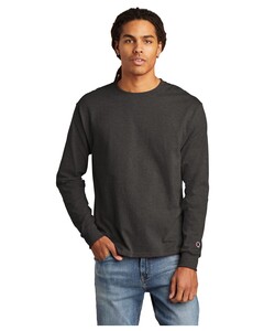 Champion CC8C Gray-Heritage 5.2-Oz Jersey Long Sleeve T-Shirt Gray
