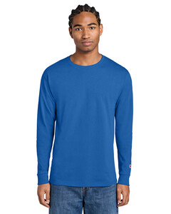 Champion CC8C Blue-Heritage 5.2-Oz Jersey Long Sleeve T-Shirt Blue