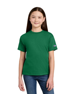 Champion CH1081 Green-Youth Jersey Short Sleeve Tee Green