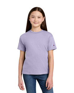 Champion CH1081 Purple-Youth Jersey Short Sleeve Tee Purple