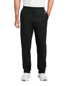 Champion P800 Black-Powerblend Open Bottom Sweatpant Black