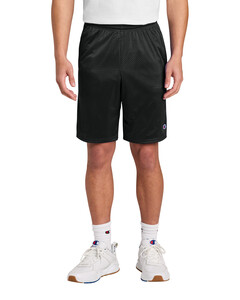 Champion S162 Black-Mesh Short with Pockets Black