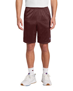 Champion S162 Maroon-Mesh Short with Pockets Maroon