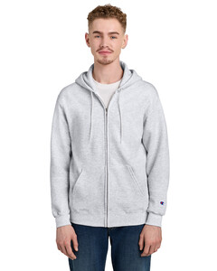 Champion S800 Gray-Eco Fleece Full-Zip Hoodie Gray