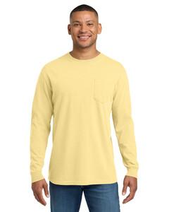 Comfort Colors 4410 Yellow-Heavyweight Ring Spun Long Sleeve Pocket T-Shirt Yellow