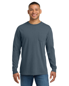 Comfort Colors 4410 Navy-Heavyweight Ring Spun Long Sleeve Pocket T-Shirt Navy