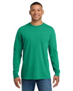 Comfort Colors 4410 Green-Heavyweight Ring Spun Long Sleeve Pocket T-Shirt Green