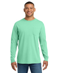 Comfort Colors 4410 Blue-Heavyweight Ring Spun Long Sleeve Pocket T-Shirt Blue