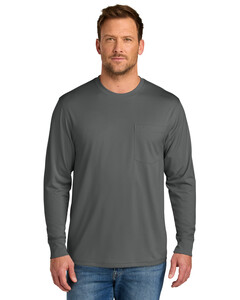 CornerStone CS440LSP Gray-Workwear Pro Long Sleeve Pocket Tee Gray