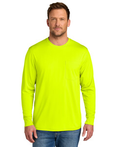 CornerStone CS440LSP Safety-Workwear Pro Long Sleeve Pocket Tee Safety