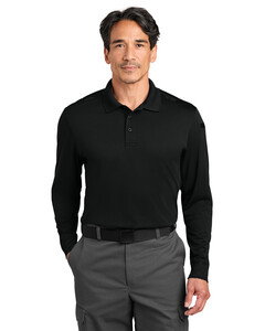 CornerStone CS452LS Black-Workwear Pro Tactical Long Sleeve Polo  Black