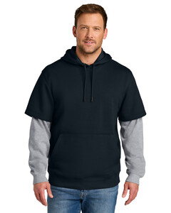 CornerStone CSF632 Navy-Tough Fleece Layered Hoodie Navy