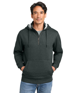 CornerStone CSF633 Gray-CornerStone Tough Fleece 1/4-Zip Hoodie CSF633 Gray