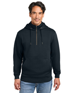 CornerStone CSF633 Navy-CornerStone Tough Fleece 1/4-Zip Hoodie CSF633 Navy