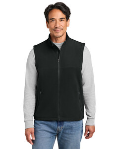 CornerStone CSF751 Black-Fleece Overlay Vest  Black
