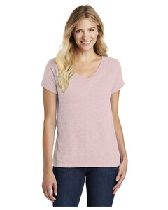 Women's Perfect Blend V-Neck T-Shirt Pink District DM1190L Pink
