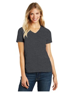 District DM1190L Gray-Women's Perfect Blend  V-Neck T-Shirt Gray