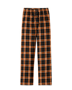 District DT1800 Black-Young Mens Flannel Plaid Pants Black