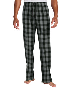 Young Mens Flannel Plaid Pants Gray District DT1800 Gray