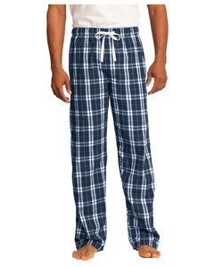 Young Mens Flannel Plaid Pants Navy District DT1800 Navy