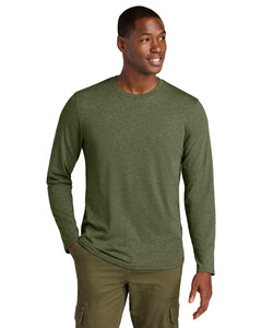 District DT185 Green-Perfect Weight CVC Long Sleeve T-shirt Green