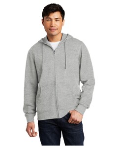 District DT6102 Gray-V.I.T. Fleece Full-Zip Hoodie  Gray