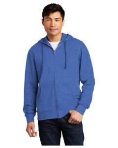 District DT6102 Blue-V.I.T. Fleece Full-Zip Hoodie  Blue