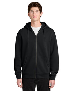 District DT6702 Black-MelloFleece Full-Zip Hoodie Black