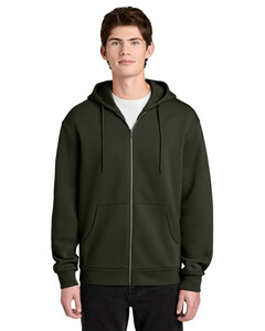 District DT6702 Green-MelloFleece Full-Zip Hoodie Green