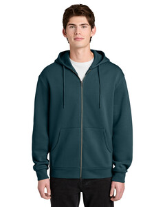 District DT6702 Blue-Green-MelloFleece Full-Zip Hoodie Blue-Green