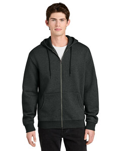 District DT6702 Gray-MelloFleece Full-Zip Hoodie Gray