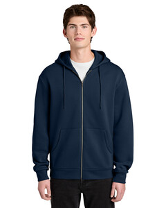 District DT6702 Navy-MelloFleece Full-Zip Hoodie Navy