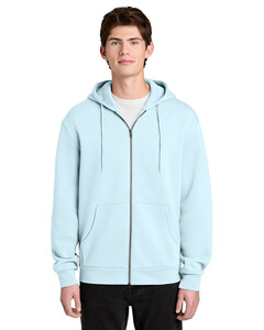 District DT6702 Blue-MelloFleece Full-Zip Hoodie Blue