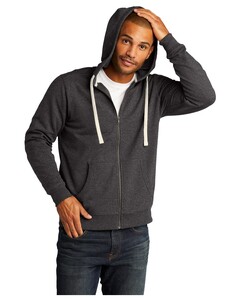 Re-Fleece Full-Zip Hoodie Gray District DT8102 Gray