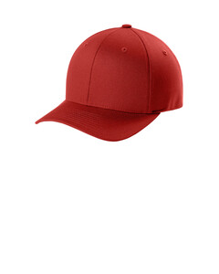 FlexFit FF5001 Red-V-Flexfit Cotton Twill Cap Red