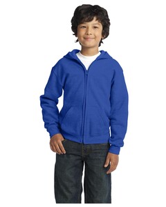 Gildan 18600B Blue-Youth Heavy Blend Full-Zip Hooded Sweatshirt. Blue