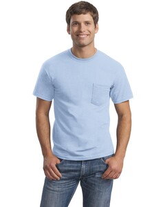 100% Cotton Pocket T-Shirt Blue Gildan 2300 Blue