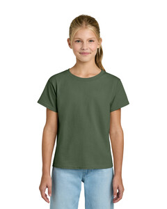 Gildan 3000B Green-Youth Light Cotton T-Shirt Green