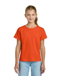 Gildan 3000B Orange-Youth Light Cotton T-Shirt Orange
