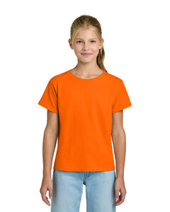 Gildan 3000B Orange-Youth Light Cotton T-Shirt Orange