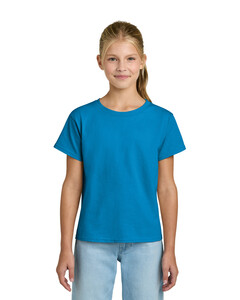 Gildan 3000B Blue-Green-Youth Light Cotton T-Shirt Blue-Green