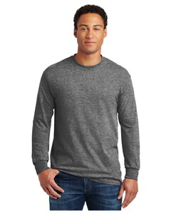 Gildan 5400 Gray-Heavy Cotton 100% Cotton Long Sleeve T-Shirt Gray