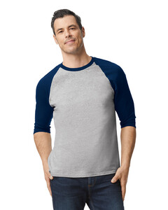 Gildan 5700 Navy-Heavy Cotton  3/4-Sleeve Raglan T-Shirt Navy