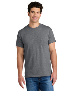 Gildan 8300 Gray-DryBlend  50 Cotton/50 DryBlend Pocket T-Shirt Gray