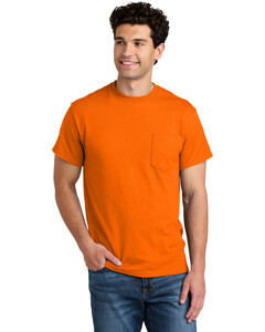 Gildan 8300 Orange-DryBlend  50 Cotton/50 DryBlend Pocket T-Shirt Orange