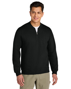 Gildan SF008 Black-Softstyle Midweight Fleece 1/4-Zip Black