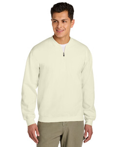 Gildan SF008 White-Softstyle Midweight Fleece 1/4-Zip White