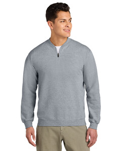 Gildan SF008 Gray-Softstyle Midweight Fleece 1/4-Zip Gray