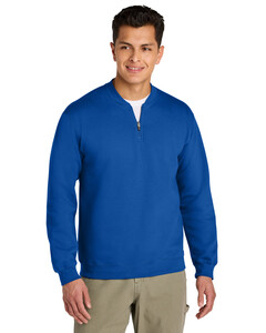 Gildan SF008 Blue-Softstyle Midweight Fleece 1/4-Zip Blue