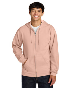 Gildan SF600 Pink-Softstyle Midweight Fleece Full-Zip Hooded Sweatshirt Pink